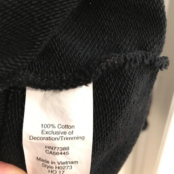 J.Crew Black Crewneck Sweatshirt with plaid frill lining and gold zipper… - Picture 10 of 10